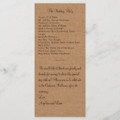 トゥインクルライトオンバーラップ結婚式 プログラム (裏面)