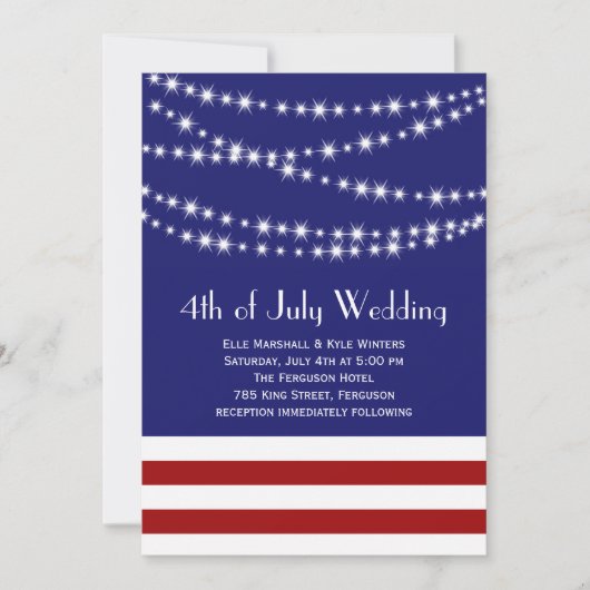 トゥインクルライトズ7月結婚式招待状4日 招待状 (正面)