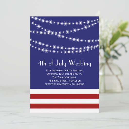 トゥインクルライトズ7月結婚式招待状4日 招待状 (スタンド正面)