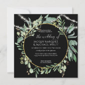 トゥインクルライトワイナリーウッドユーカリプトゥスウォーターカラー 招待状 (正面)