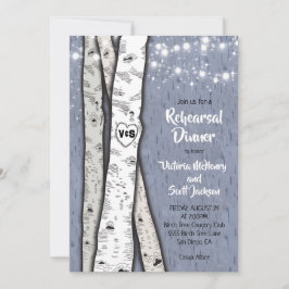 トゥインクルライト樺の木ツリーリハーサルディナー招待状 招待状