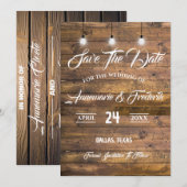 トゥインクルライト素朴ウッドレース セーブザデート (正面/裏面)