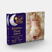 トゥインクルリトルシンプルスター誕生発表ベビー フォトブロック (左)