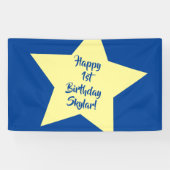 トゥインクルリトルスターかわいい1st誕生日パーティーテーマ 横断幕 (横)
