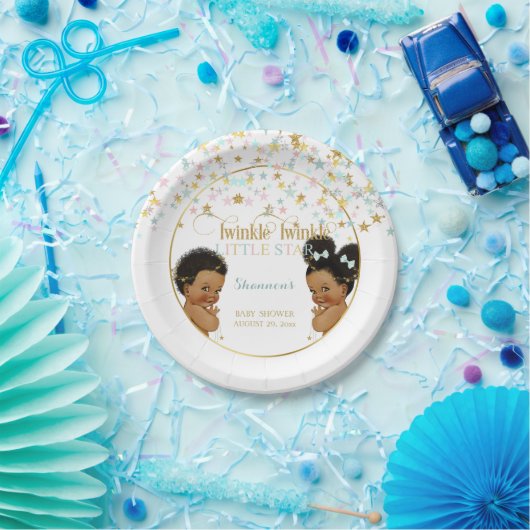 トゥインクルリトルスターエスニックベビー 男女兼用 ペーパープレート (パーティー)