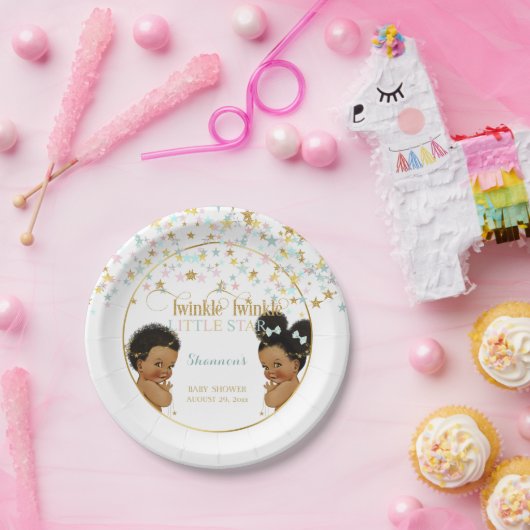 トゥインクルリトルスターエスニックベビー 男女兼用 ペーパープレート (パーティー)