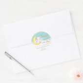 トゥインクルリトルスターエレファントブルーボーイ感謝してい好き ラウンドシール (封筒)