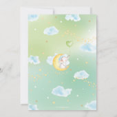 トゥインクルリトルスターエレファントベビーシャワーニュートラル サンキューカード (裏面)