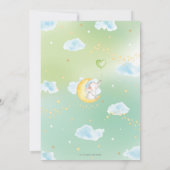 トゥインクルリトルスターエレファントベビーシャワーニュートラル 招待状 (裏面)