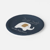 トゥインクルリトルスターエレファントベビーブシャワープレート ペーパープレート (アングル)