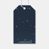 トゥインクルリトルスターエレファントベビーブシャワーメッセージカード ギフトタグ (裏面)