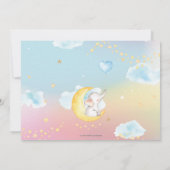 トゥインクルリトルスターエレファント誕生日写真 招待状 (裏面)