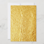 トゥインクルリトルスターガールズ金ゴールドグリッター誕生日 招待状 (裏面)