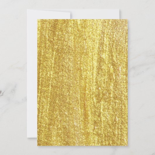 トゥインクルリトルスターシルバー&金ゴールドガールズ誕生日 招待状 (裏面)