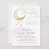 トゥインクルリトルスタージェンダーリビールパステルクレセント 招待状 (正面)