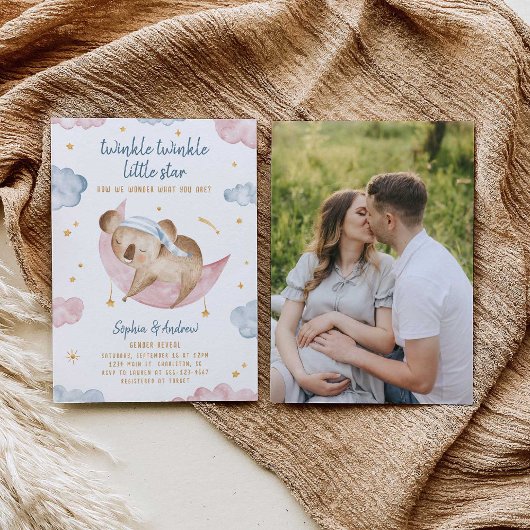 トゥインクルリトルスタージェンダーリビール招待状 招待状