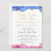 トゥインクルリトルスタージェンダーレトロピンクブルー 招待状 (正面)