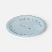 トゥインクルリトルスタースカイブルーベビーシャワー ペーパープレート (アングル)