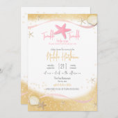 トゥインクルリトルスタースパークルスターフィッシュ招待状 招待状 (正面/裏面)