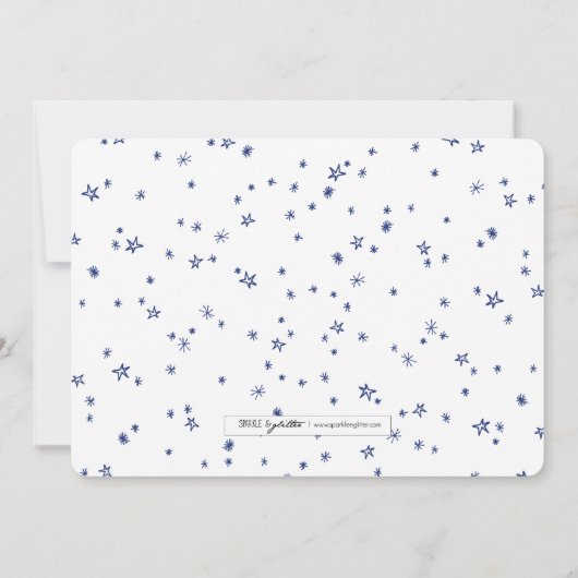 トゥインクルリトルスターズベビーシャワー招待状 招待状 (裏面)