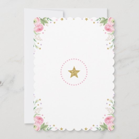 トゥインクルリトルスターツインズシスター誕生日招待状 招待状 (裏面)