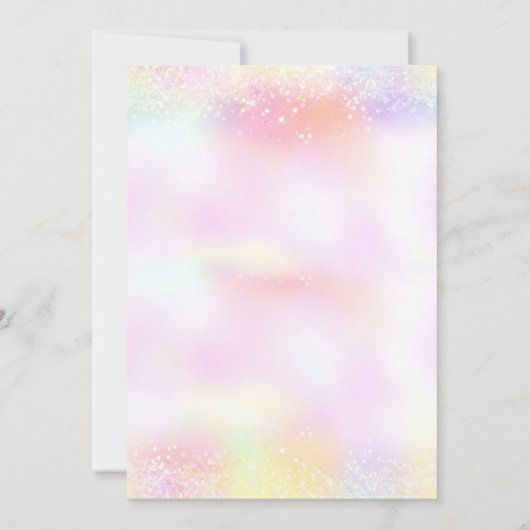 トゥインクルリトルスターツインズレインボーベビーシャワー 招待状 (裏面)