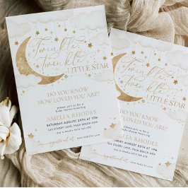 トゥインクルリトルスターニュートラルベビーシャワー招待状 招待状