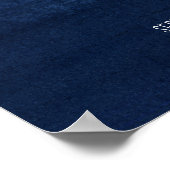 トゥインクルリトルスターネイビーベビー子供部屋誕生統計 ポスター (角)