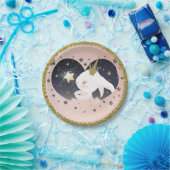 トゥインクルリトルスターバニーラビットピーチベビーシャワー ペーパープレート (パーティー)