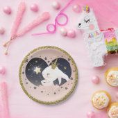 トゥインクルリトルスターバニーラビットピーチベビーシャワー ペーパープレート (パーティー)