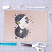 トゥインクルリトルスターバニーラビットピーチベビーシャワー 薄葉紙 (クラフト)