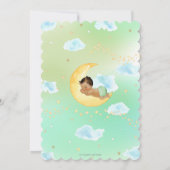 トゥインクルリトルスターブラウンベビーシャワーニュートラル 招待状 (裏面)