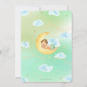 トゥインクルリトルスターブロンドベビーシャワーニュートラル 招待状 (裏面)