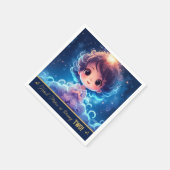 トゥインクルリトルスタープリンセスガール誕生日 スタンダードカクテルナプキン (角)
