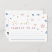 トゥインクルリトルスターベビーシャワーアドバイスカード アドバイスカード (正面/裏面)