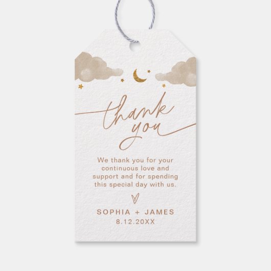 トゥインクルリトルスターベビーシャワーメッセージカード ギフトタグ (裏面)