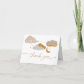 トゥインクルリトルスターベビーシャワーメッセージカード サンキューカード (正面)