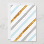 トゥインクルリトルスターベビーシャワー招待状ボーイブルー 招待状 (裏面)