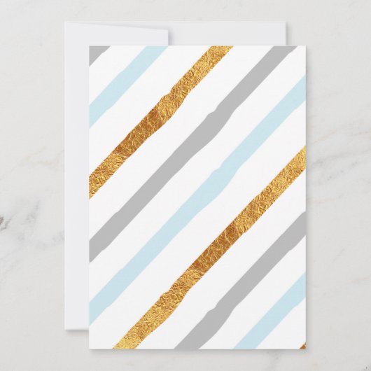 トゥインクルリトルスターベビーシャワー招待状ボーイブルー 招待状 (裏面)