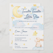 トゥインクルリトルスターベビーシャワー招待状 招待状 (正面/裏面)
