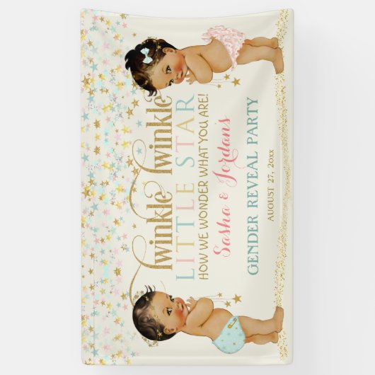 トゥインクルリトルスターベビージェンダーが民族を明らかにする 横断幕 (縦)