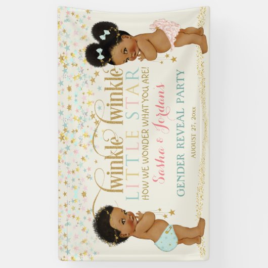 トゥインクルリトルスターベビージェンダーが民族を明らかにする 横断幕 (縦)