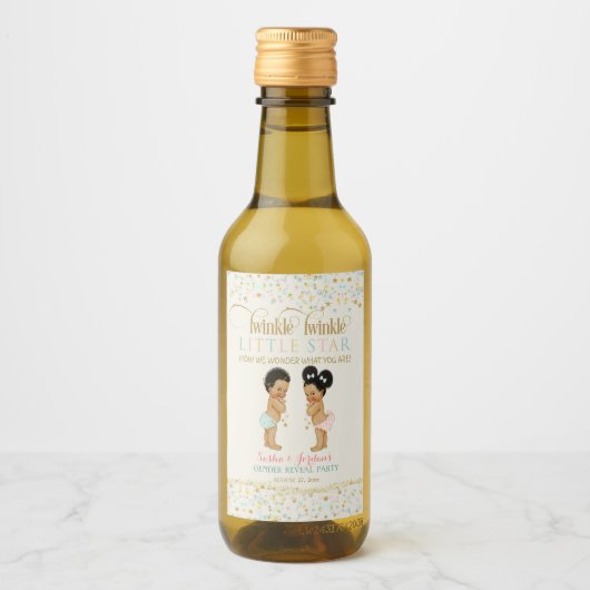 トゥインクルリトルスターベビージェンダーリビールボーイフレンド ワインラベル (正面)