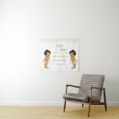 トゥインクルリトルスターベビーツインガールズエスニック タペストリー (インサイチュ(横))