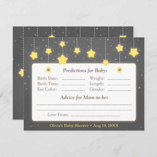 トゥインクルリトルスターベビー予測とアドバイス アドバイスカード (正面/裏面)