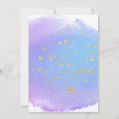 トゥインクルリトルスターリトルディアブルーモダン金ゴールド 招待状 (裏面)