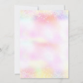 トゥインクルリトルスターレインボーガールベビーシャワー 招待状 (裏面)