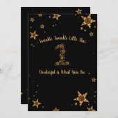 トゥインクルリトルスターワンダーフル誕生日 招待状 (正面/裏面)