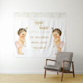 トゥインクルリトルスターヴィンテージベビーツインガールズ タペストリー (インサイチュ(横))