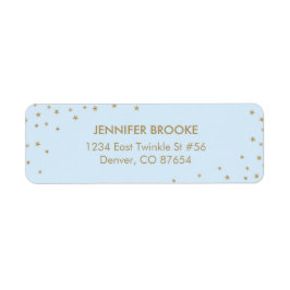 トゥインクルリトルスター差出人住所ラベル |青 ラベル